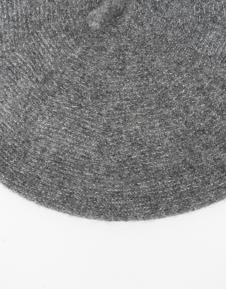 Boinas Plano Boina Con Lurex - Gris Medio