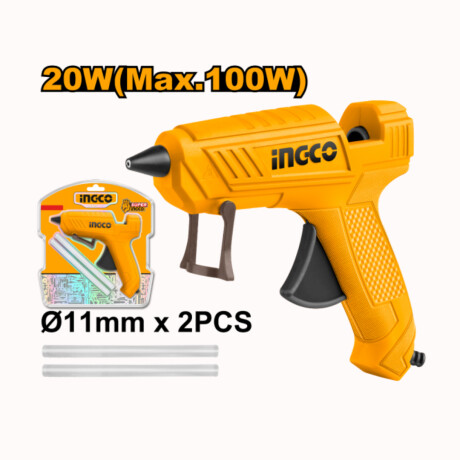 Pistola INGCO de Silicona Caliente Amarillo y Negro