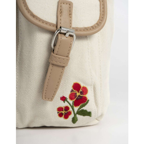 Mochila Canvas Solapa Blanco Crudo