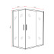 Mampara Ducha 120x80 Vidrio Arenado 000