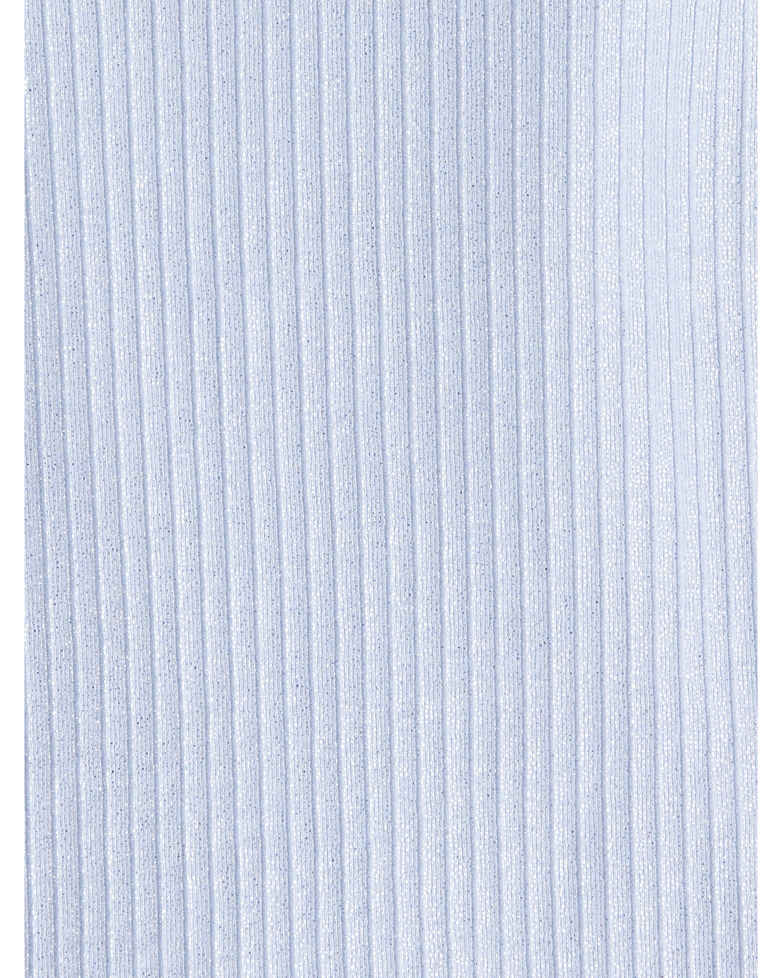 Remera de algodón acanalado, con cuello y brillo Sin color