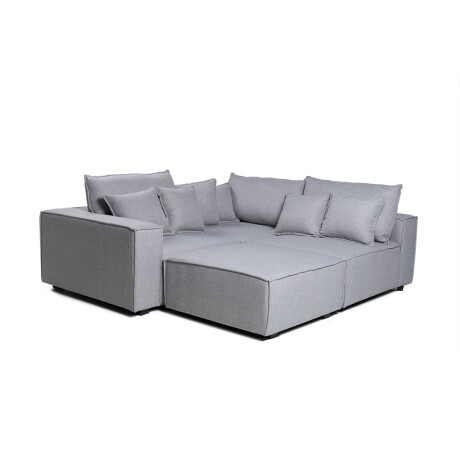 Sofá Modular Maia (4 módulos) - Tela Microfibra 18006 (Gris)