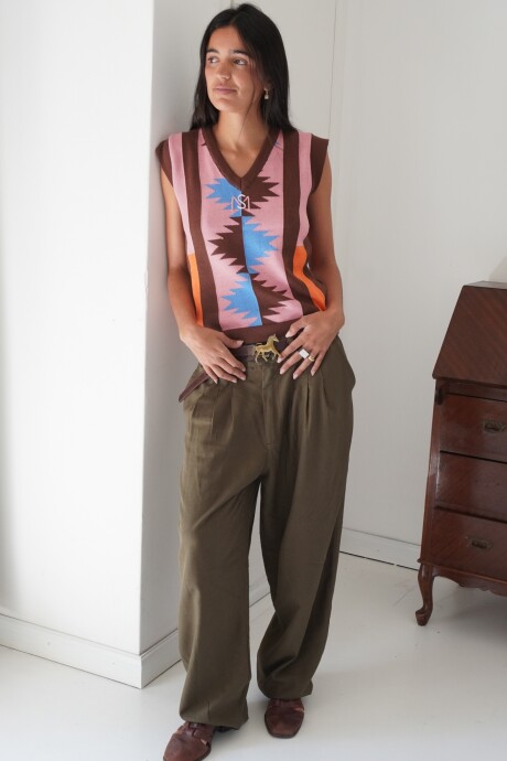 Colorful Gaucho Pants Verde