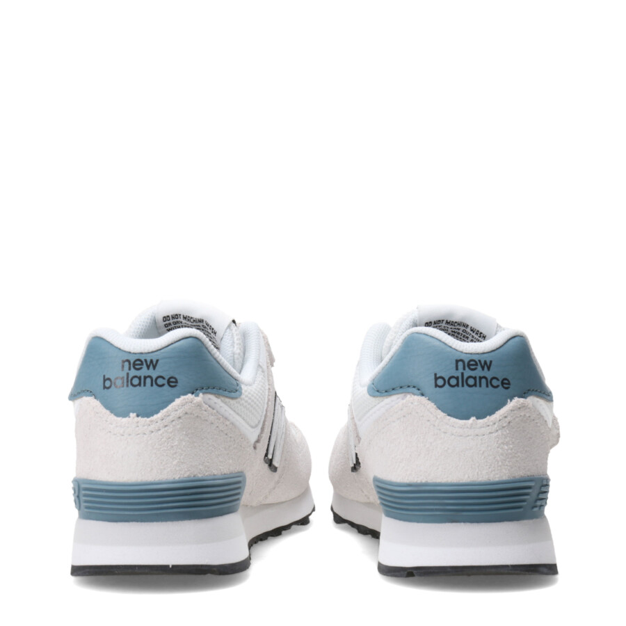 Championes de Niños New Balance P574 Velcro Gris - Blanco