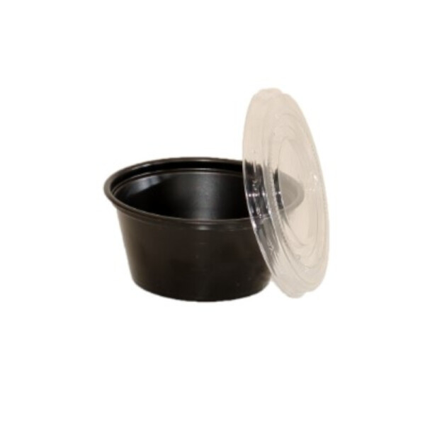 POTE CON TAPA 3 ONZAS 90 CC NEGRO