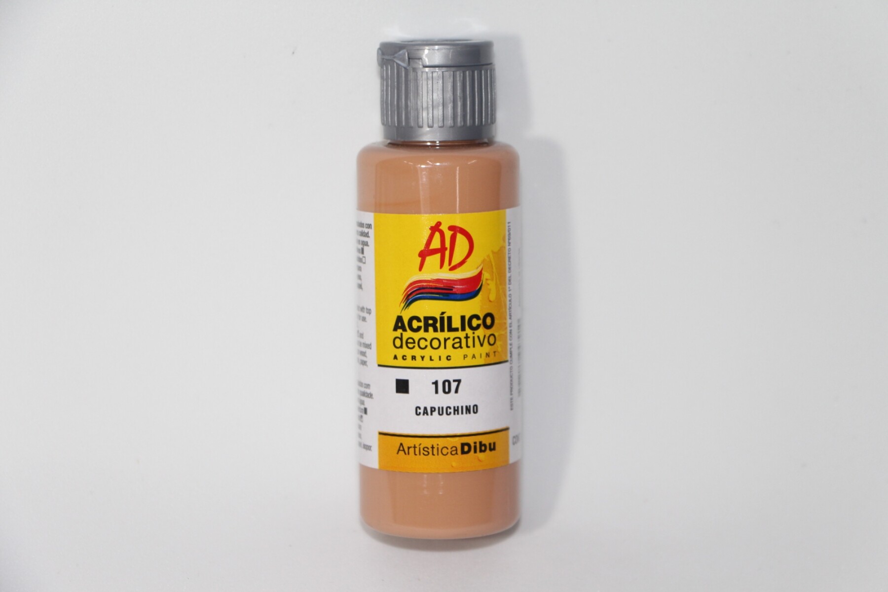 PINTURA ACRILICA ARTISTICA DIBU 60 ML. DIFERENTES COLORES - COLOR CAPUCHINO 107 