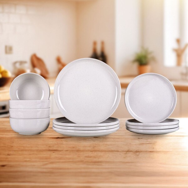 JGO VAJILLA 12PCS BLANCO MARMOLADO JGO VAJILLA 12PCS BLANCO MARMOLADO