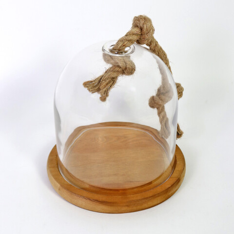 CUPULA DE VIDRIO C/BASE 19.5X32.5CM Unica