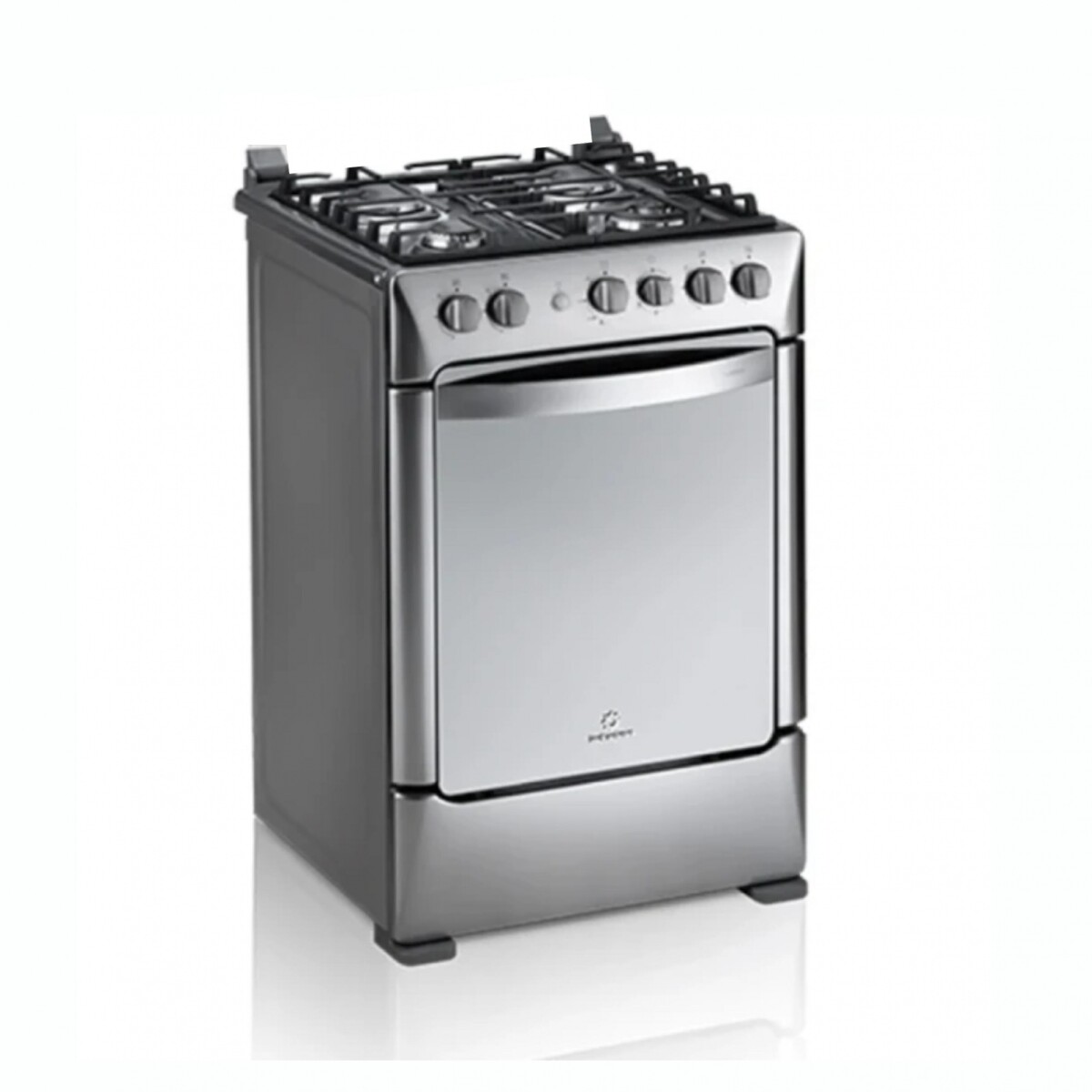 Cocina A Gas INDURAMA In-Florencia 4 Hornallas Con Grill Tapa De Vidrio Templado - Acero Inoxidable 