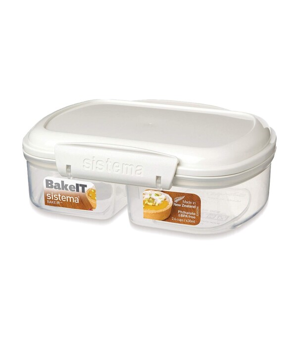 RECIPIENTE REPOSTERÍA 630ML RECTANGULAR Blanco