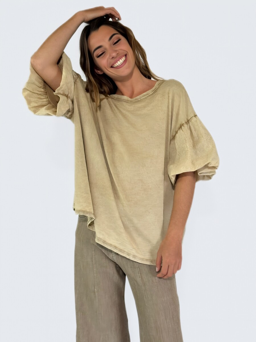 REMERA ISOLA - BEIGE 