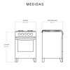 Cocina Petra Supergas 4h + Válvula + Vale Garrafa Sin Carga Cocina Petra Supergas 4h + Válvula + Vale Garrafa Sin Carga
