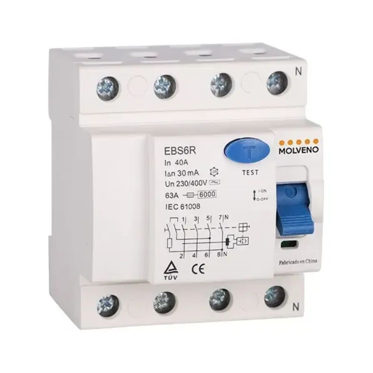 DISYUNTOR TETRAPOLAR 40A MOLVENO Disyuntor Tetrapolar 40a Molveno