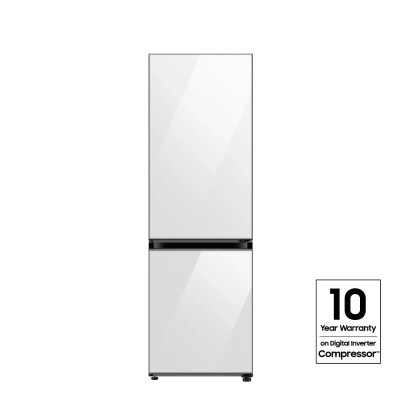 Heladera Samsung Bespoke 328L No Frost Freezer Inferior SpaceMax RB33A307012 White