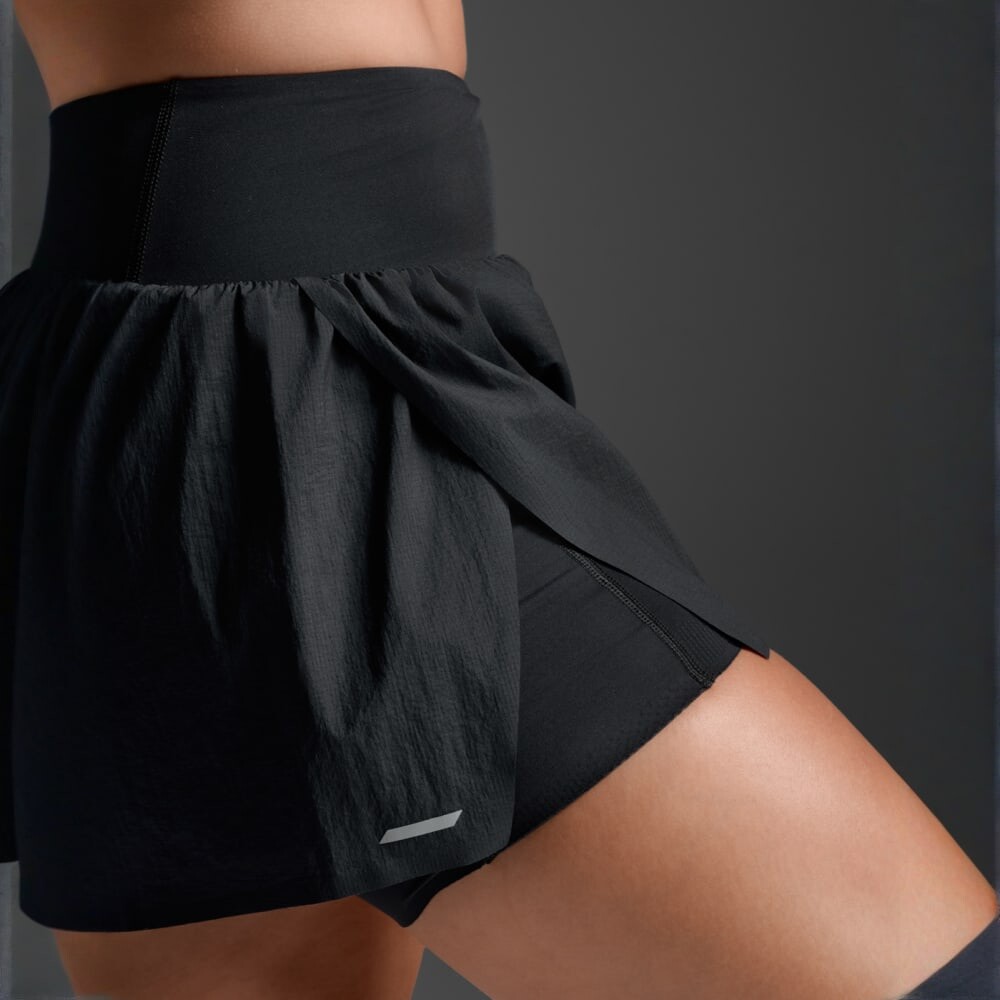 Short Running Aero Hi-Rise2-in-1 3InchShort Mujer Black/silver Reflective