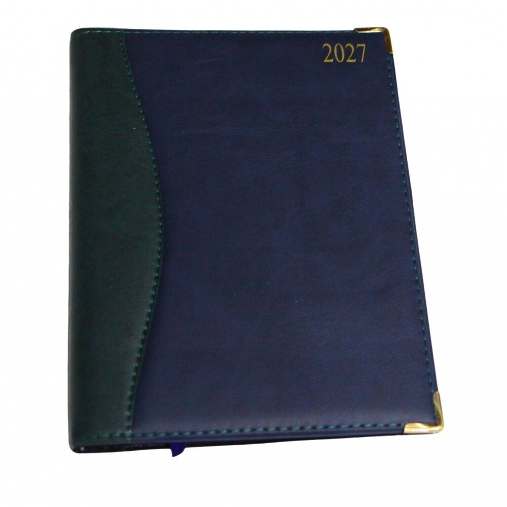AGENDA ABEZETA 201 CLASICA DEL AÑO TAPA COSIDA SEMANA A LA VISTA TAPA VERDE Y AZUL