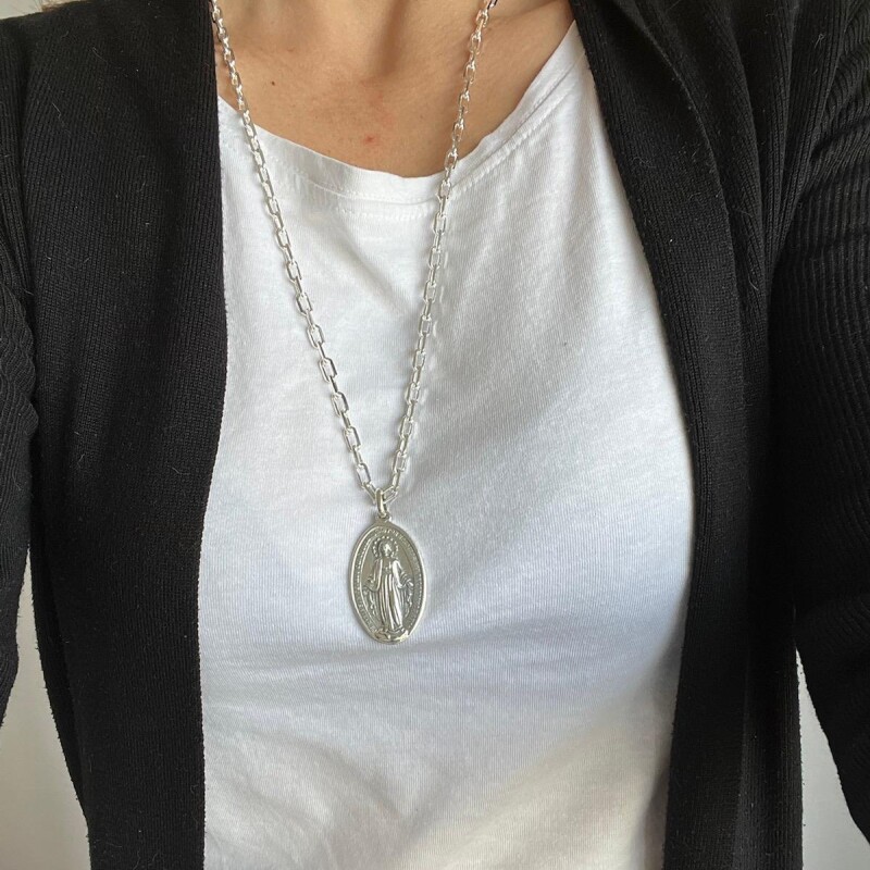 Medalla Virgen Milagrosa en Plata 925 Medalla Virgen Milagrosa en Plata 925