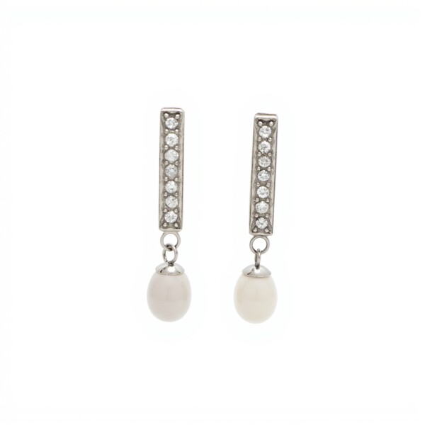 Caravanas Vintage Perlas españolas-Plata 925-Con Perla-CA3209 conperla