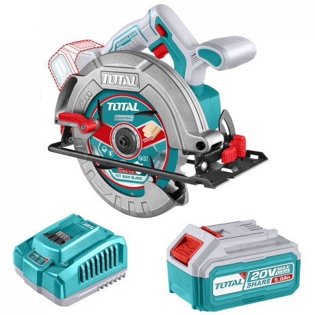 Sierra Circular 7.1/4" Inalámbrica Sin Carbones 20v - Batería 5.0Ah + Cargador 4A Sierra Circular 7.1/4" Inalámbrica Sin Carbones 20v - Batería 5.0Ah + Cargador 4A