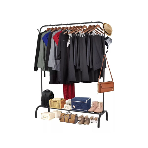 Perchero Para Ropa Con Perchas Metalicas Armario Percha Metal Organizador Estante Zapatero Imback Color Negro Perchero Para Ropa Con Perchas Metalicas Armario Percha Metal Organizador Estante Zapatero Imback Color Negro