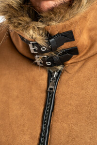 Campera Capitoneada Combinada Negro