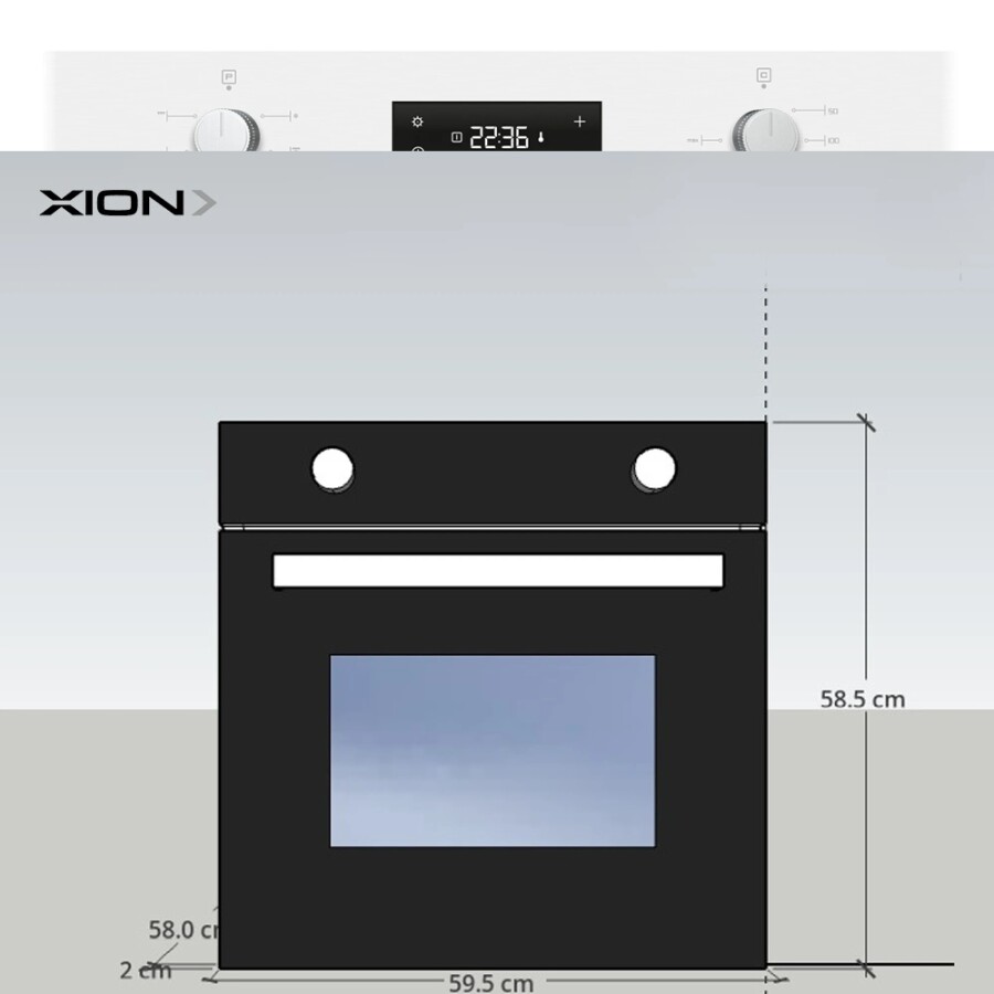 Horno de empotrar 76 lts Digital Xion XI-HDE81X Horno de empotrar 76 lts Digital Xion XI-HDE81X