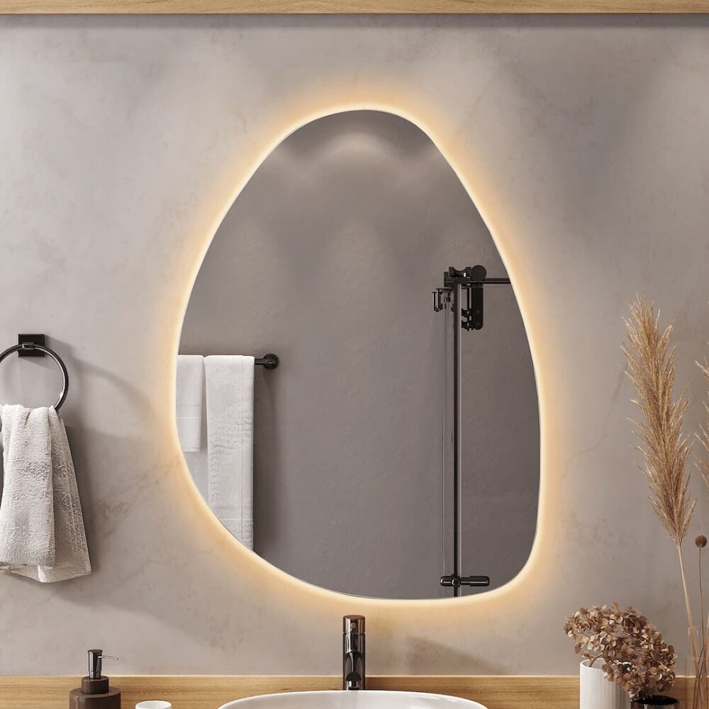 ESPEJO ORGANICO LED BIVOLT 78x60 cm Espejo Organico Led Bivolt 78x60 Cm