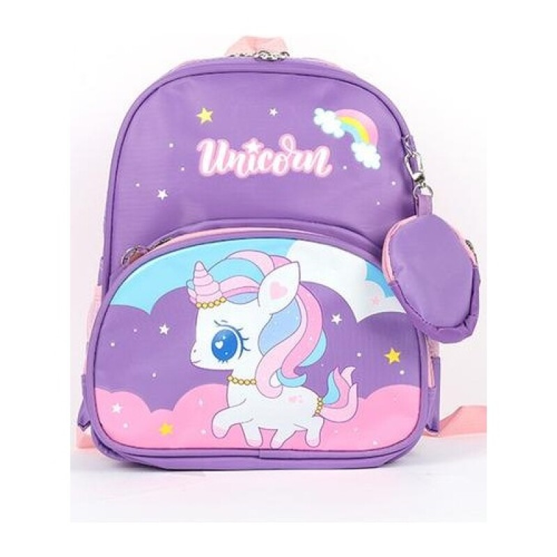 Mochila infantil Canva Nevada + monedero Violeta