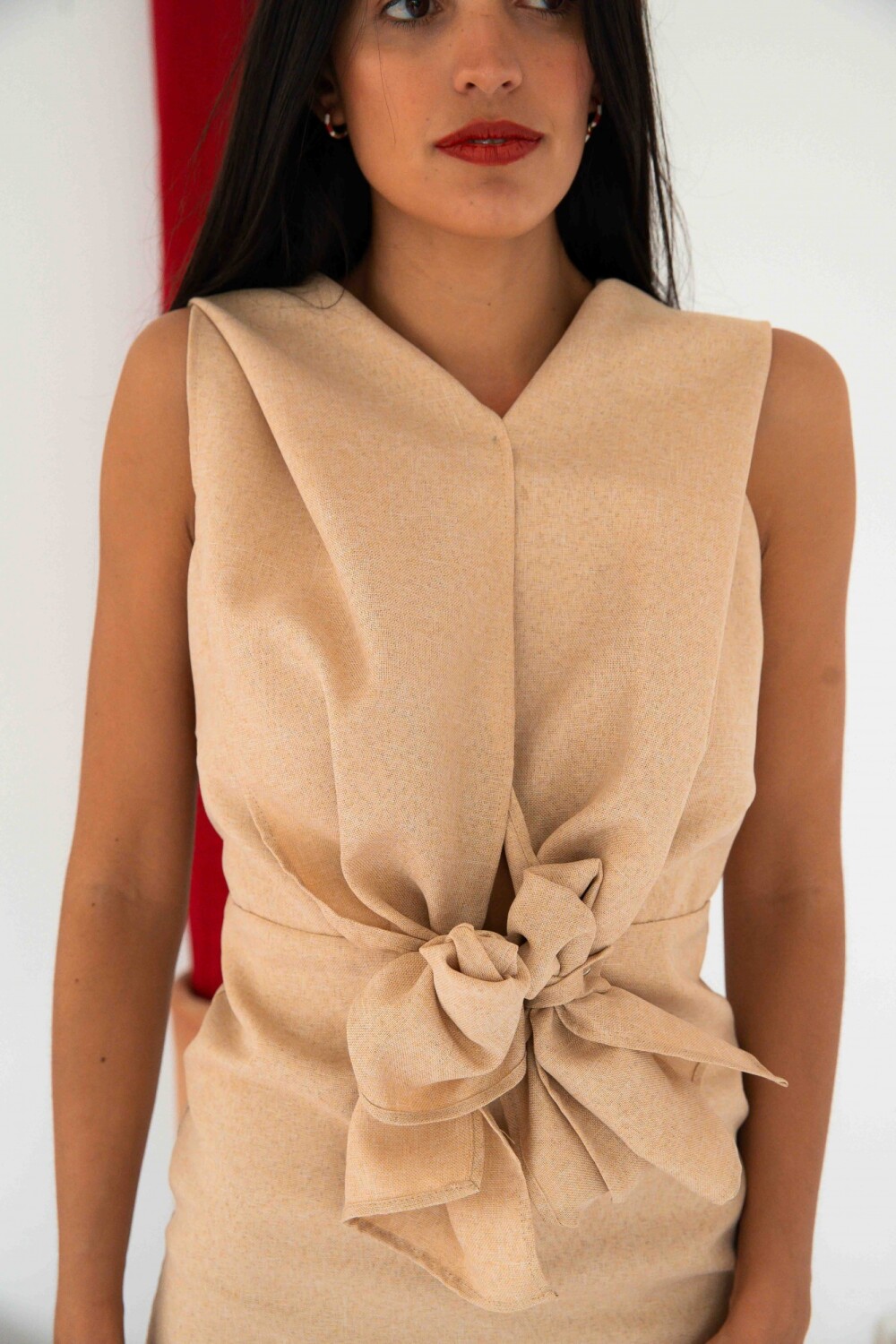 Serious Flower Dress Beige