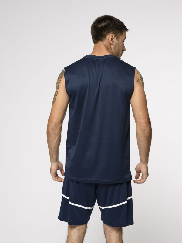 Musculosa FTBL Nacional Hombre Blanco, Rojo, Azul Marino