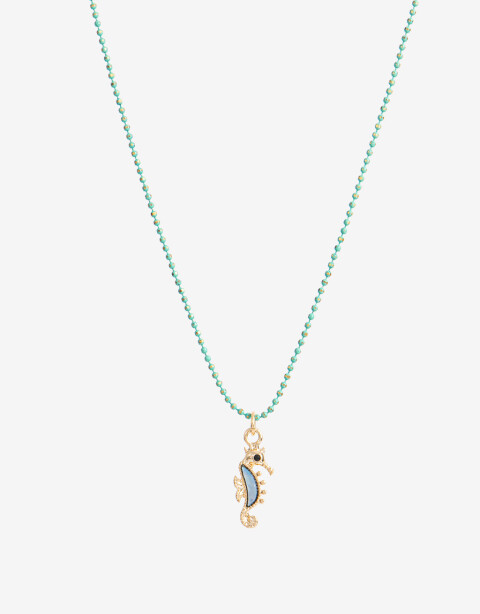 Cadena Corta con Dije Color Cadena Con Dije Caballito De Mar - Dorado