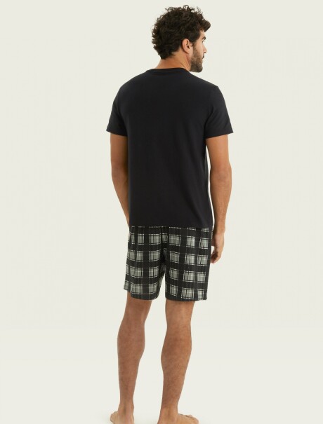 PIJAMA MASCULINO ESTAMPADO NEGRO