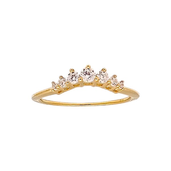 Anillo Princesa-Oro bajo-Piedra Zirconia-AN8243 conpiedra