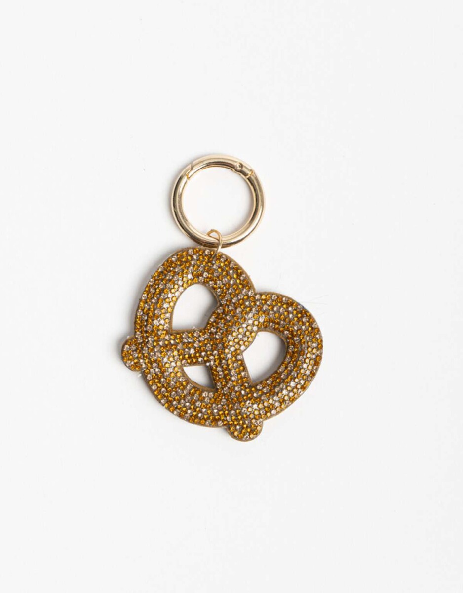 Llavero Y Bag Charm Pretzel Shiny - Marron Medio 