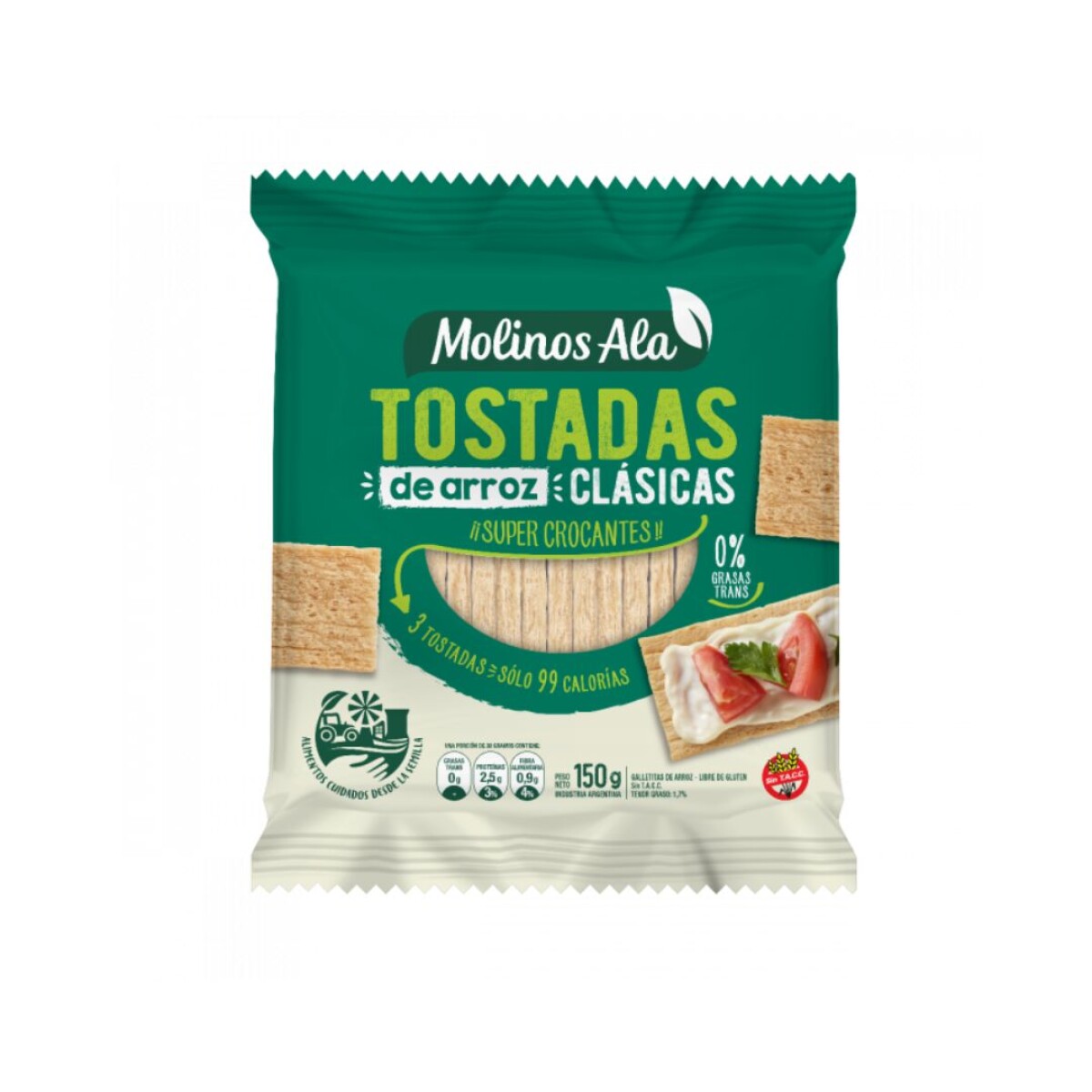 TOSTADA DE ARROZ MINI MOLINOS ALA CLASICA 100G 