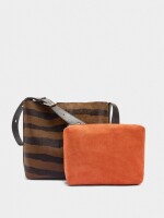 Bolso De Hombro Con Piel Estampado Animal marron