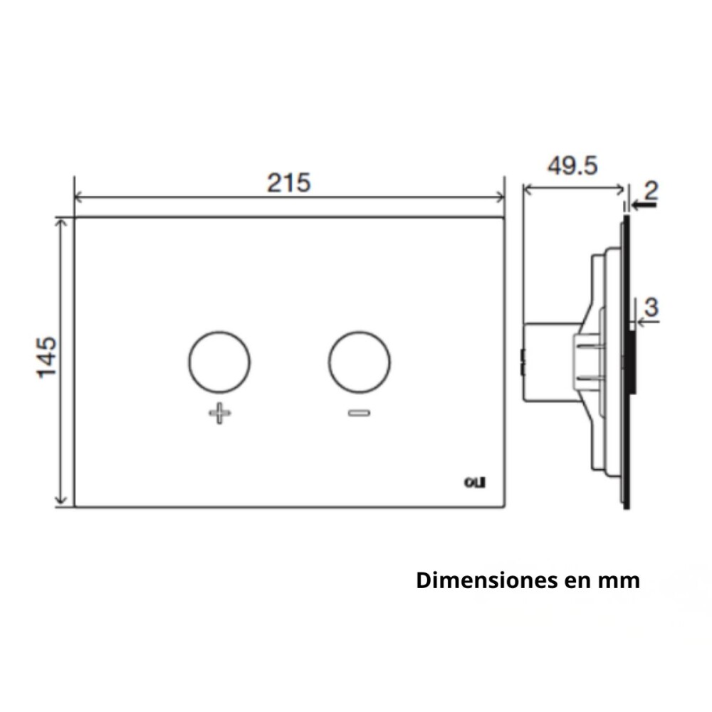 Placa pulsador Blink Oro cepillado OLI Placa Pulsador Blink Oro Cepillado Oli