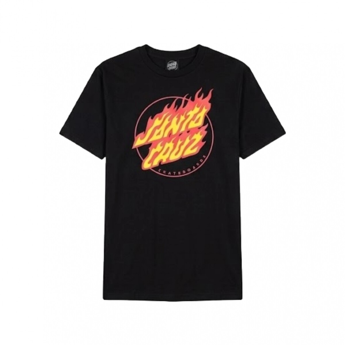 Remera Santa Cruz Flaming Dot Front - Black 