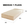 Colchón Espuma 1 Plaza D26 Soporta Hasta 100kg La Tentación Gris Colchón Espuma 1 Plaza D26 Soporta Hasta 100kg La Tentación Gris
