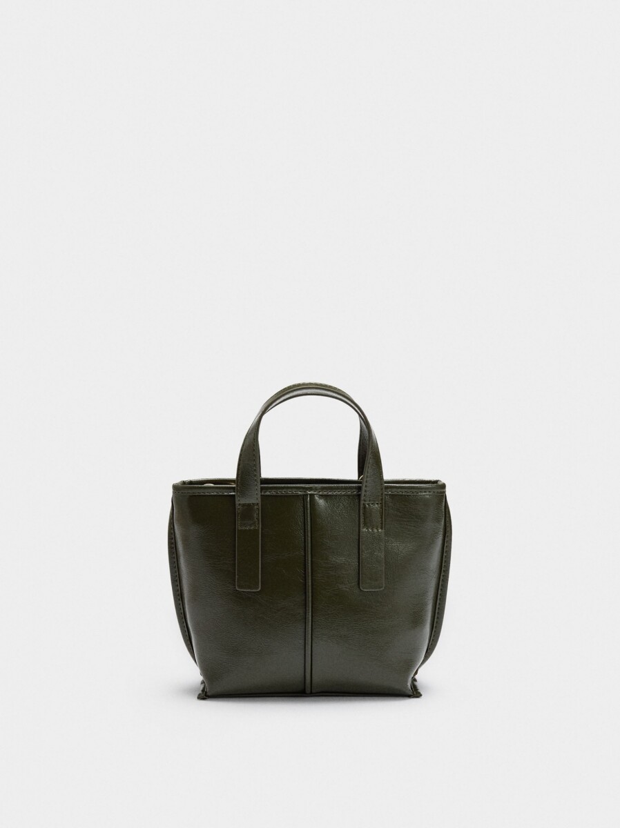 Bolso Tote Con Bandolera - caqui 