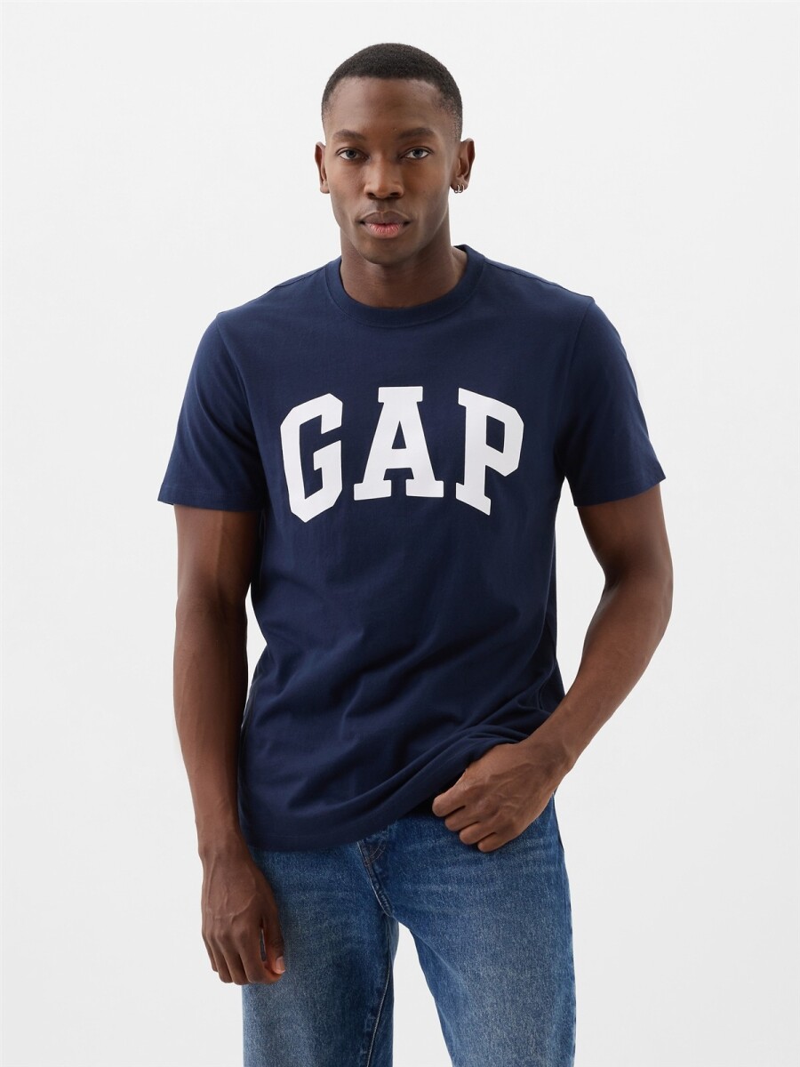Remera Logo Gap Hombre - Tapestry Navy 