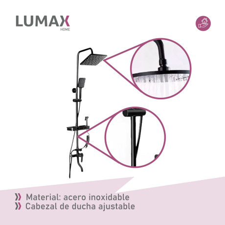 Columna de Ducha Lumax Acero Inox Cuadrada Columna de Ducha Lumax Acero Inox Cuadrada