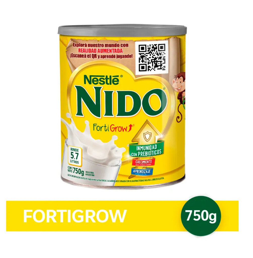 Leche en Polvo Nido Fortigrow Inmunidad - Lata de 750 gr