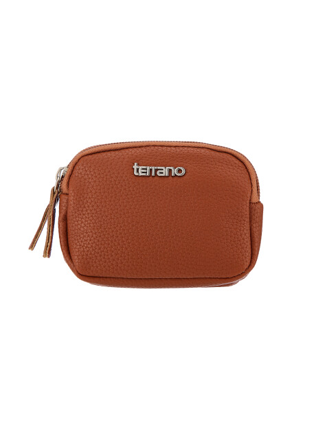 Portamonedas Doble Cierre Marrón