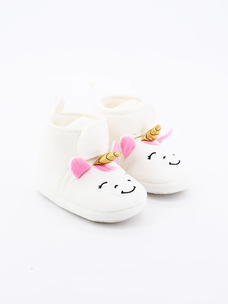 PANTUFLA INFANTIL UNICORNIO CRUDO