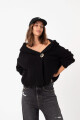 CARDIGAN CAPUCHA Negro