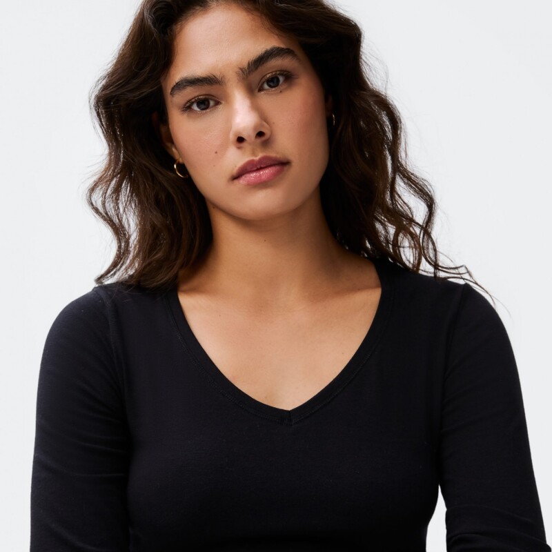 BLUSA ML FEM PRETO ESCURO