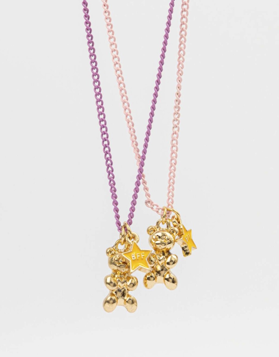 Collares Para Compartir De Osito - Dorado 