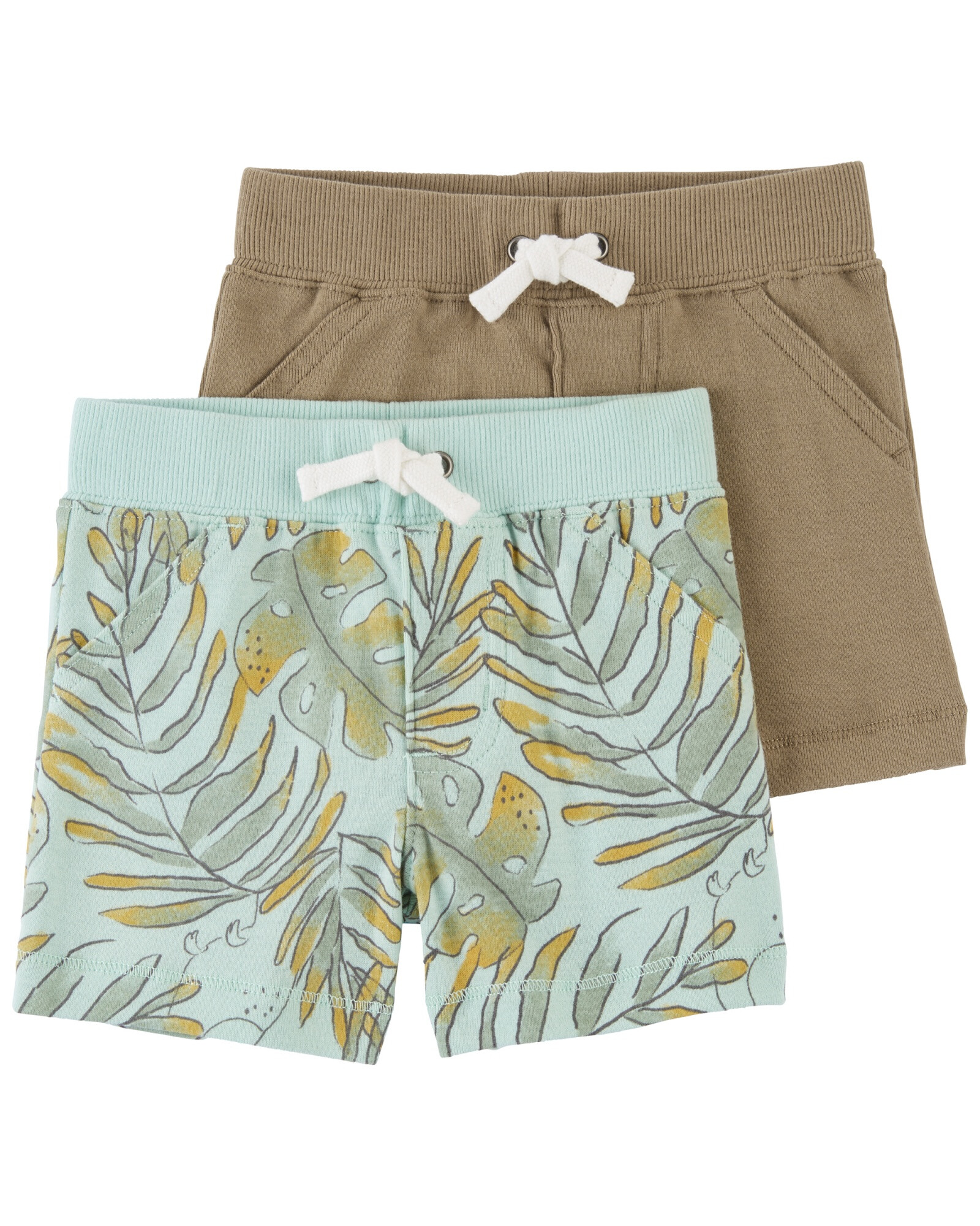 Pack dos shorts de algodón diferentes diseños. Talles 0-24M Pack dos shorts de algodón diferentes diseños. Talles 0-24M