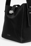 Cartera bandolera con hebilla negro